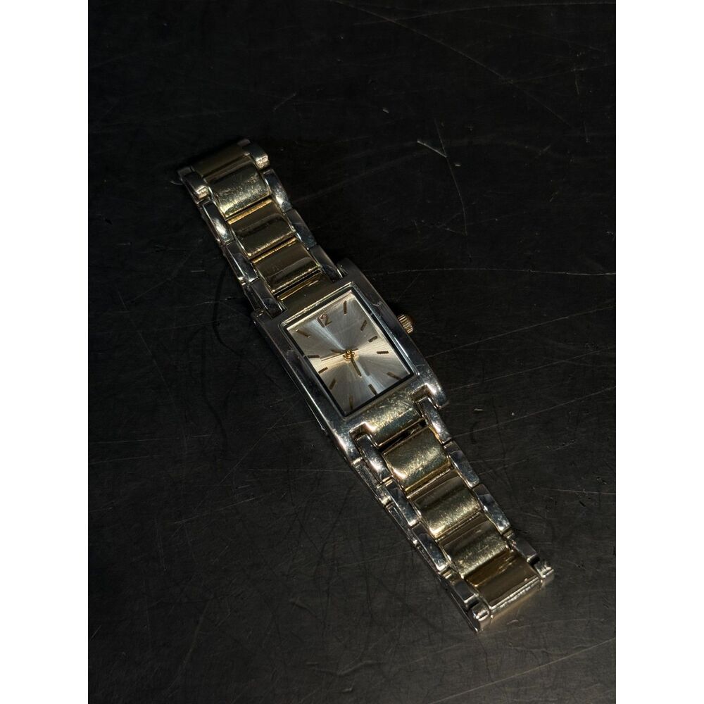 FMD Women's Two-Tone Rectangle Quartz Watch Link Band FMDOTT048
